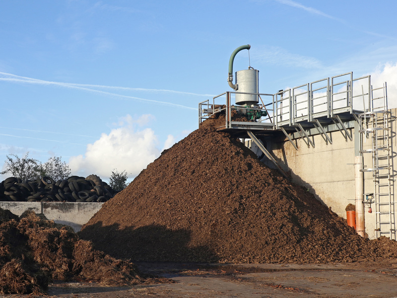 Biogasanlage mit Gärresten